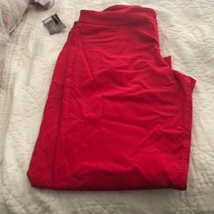 Red Slim-station pants